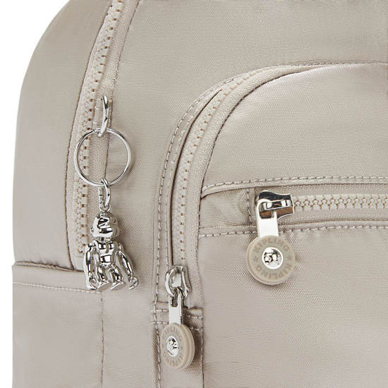 Kipling Seoul Small Metallic Tablet Rygsække Beige | DK 1610MQ